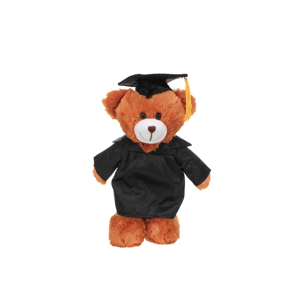 Soft Plush Mocha Teddy Bear in Graduation Cap & Gown 1