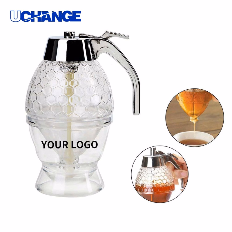 Glass Honey Dispenser Container No Drip Design
