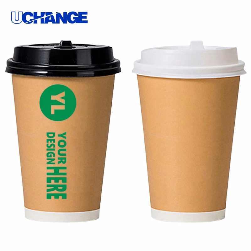 Double Wall Insulated Coffee Paper Cup Container for Hot Drinks (13.5 oz)