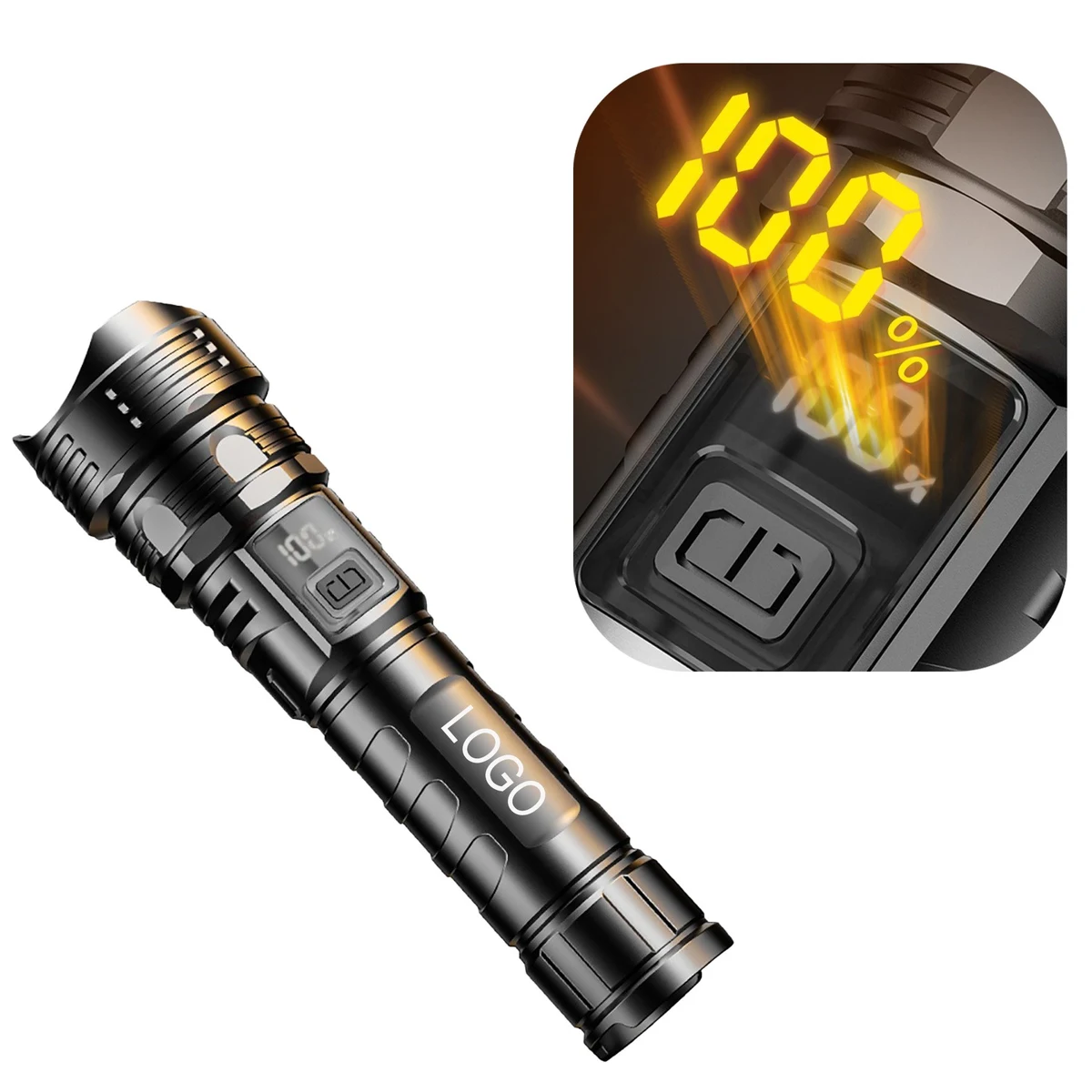 Super Bright Tactical Flashlight with Power Display 1