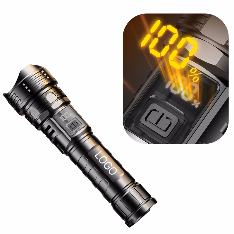 Super Bright Tactical Flashlight with Power Display