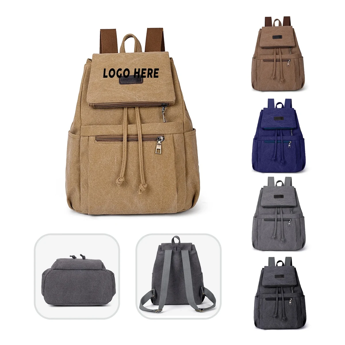 Portable Canvas Backpack Rucksack 1