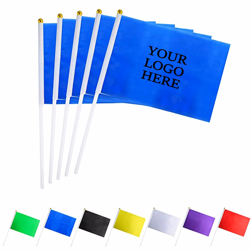 MOQ 50PCS Full Color 5"*8" Stick Flag