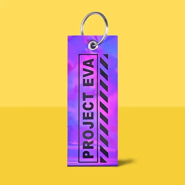 Laser Rainbow PVC Keychain 1