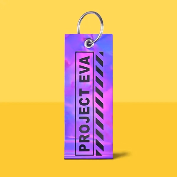 Laser Rainbow PVC Keychain