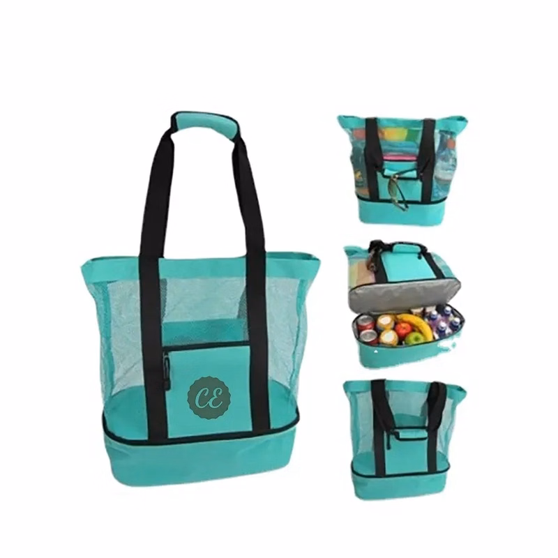 Mesh Beach Tote Cooler Bag