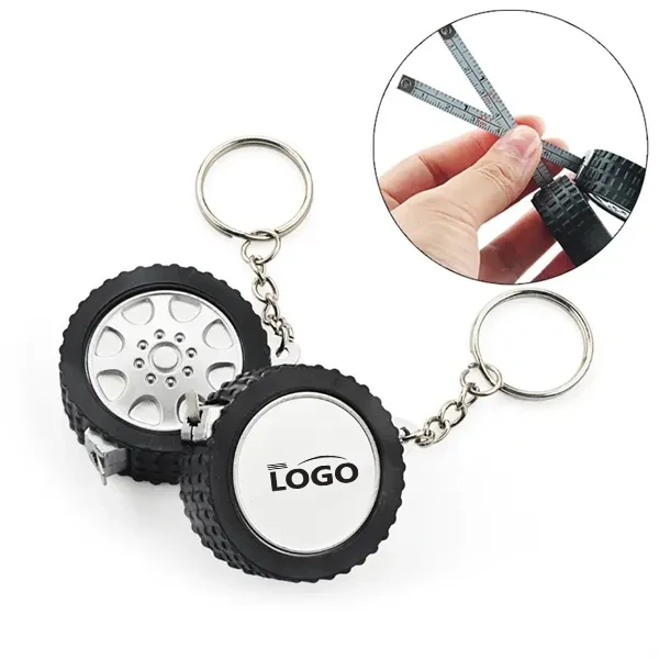 Tire-Shaped Keychain Tape Measure 1