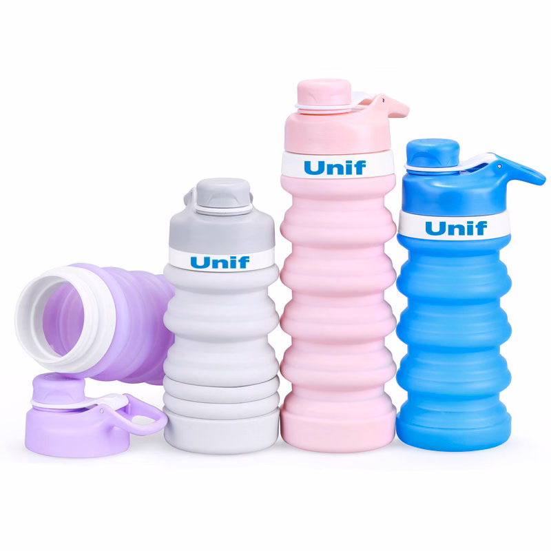 25oz (750ml) Outdoor Travel Silicone Collapsible Water Bottle