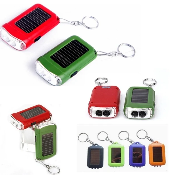 Solar Power Flashlight Keychain Tool 1