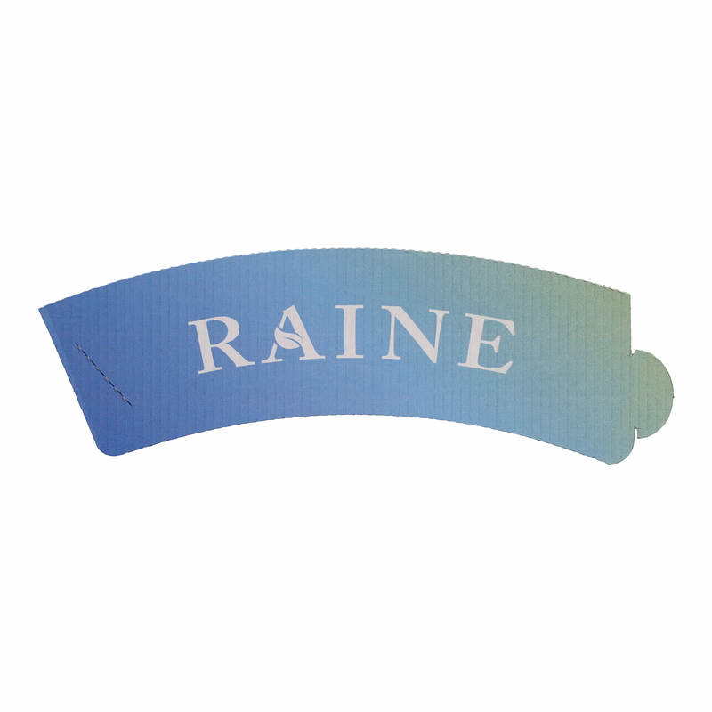 8/9 oz Corrugated Beverage Sleeve White Digital Print