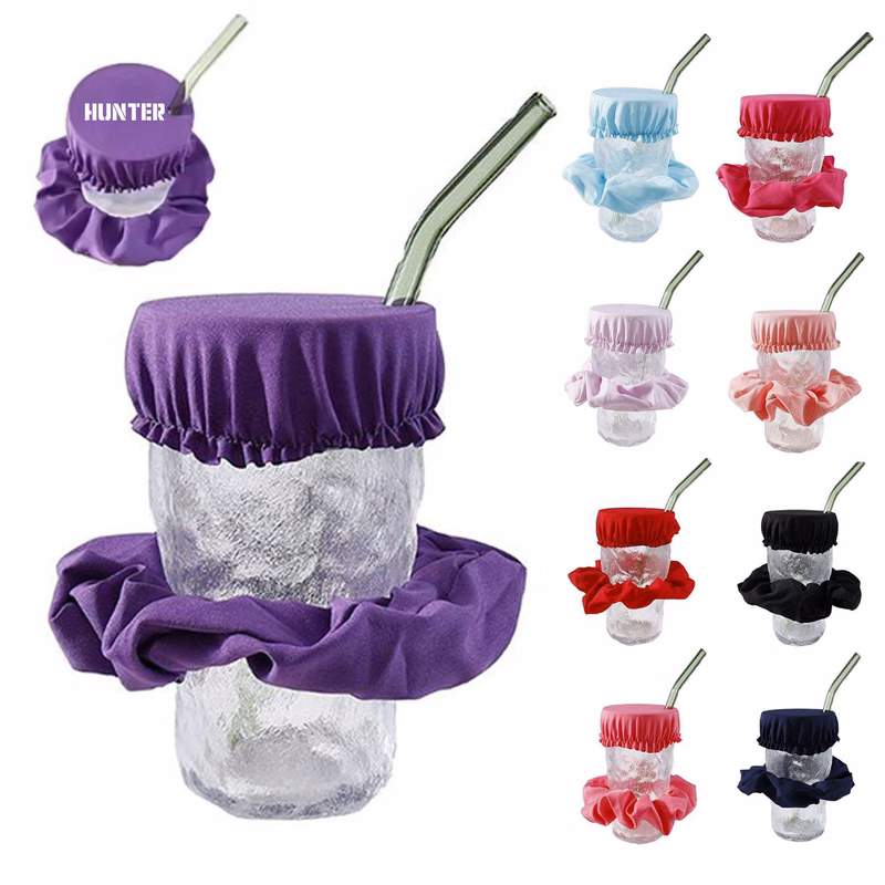 Elastic rubber hair rope scrunchie cup cover set
