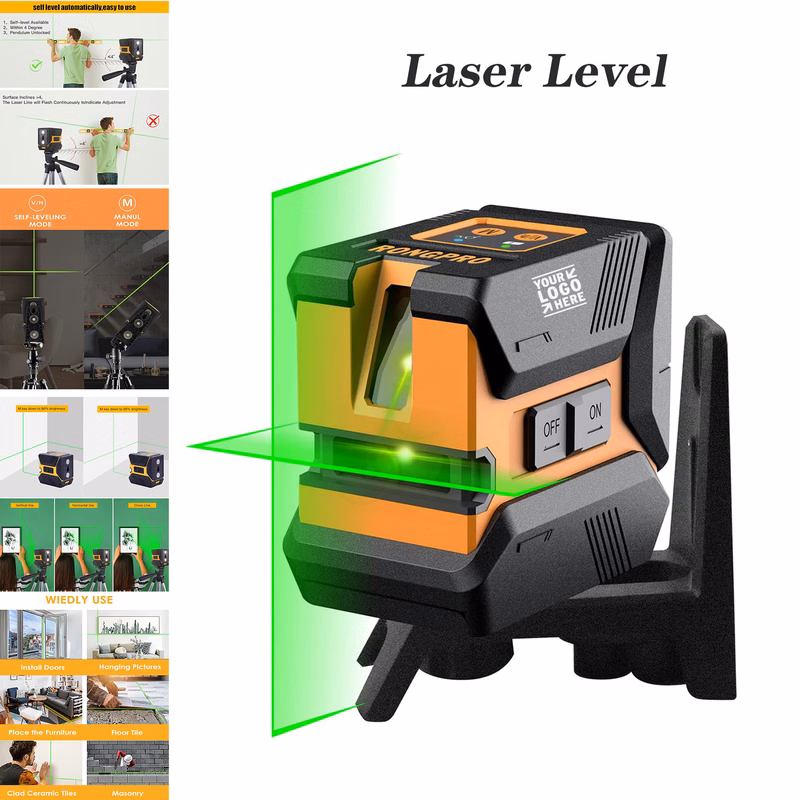 Construction Picture Hanging Wall Writing Self Leveling 50ft/15m Cross Line Laser level Beam Tool