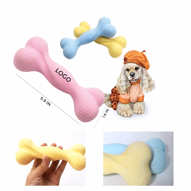 MOQ 10 PCS Interactive TPR Bone Pet Toy