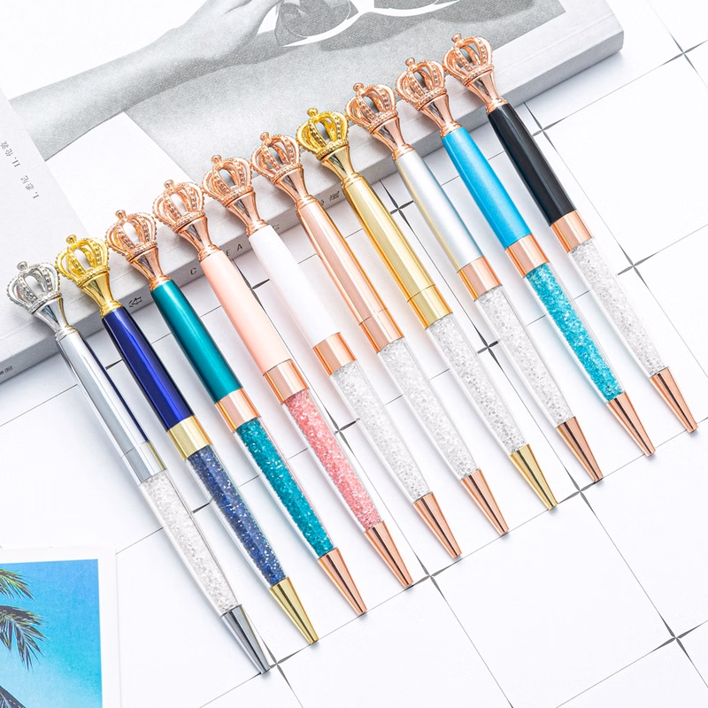 Crystal Crown Ballpoint Pens