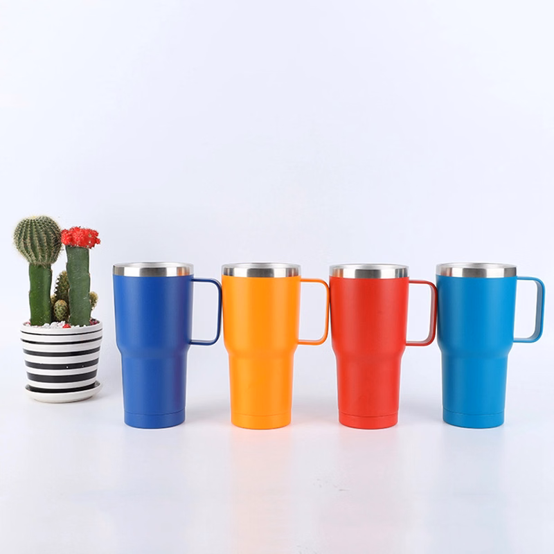 20 Oz. Stainless Steel Double Wall Tumbler With Handle