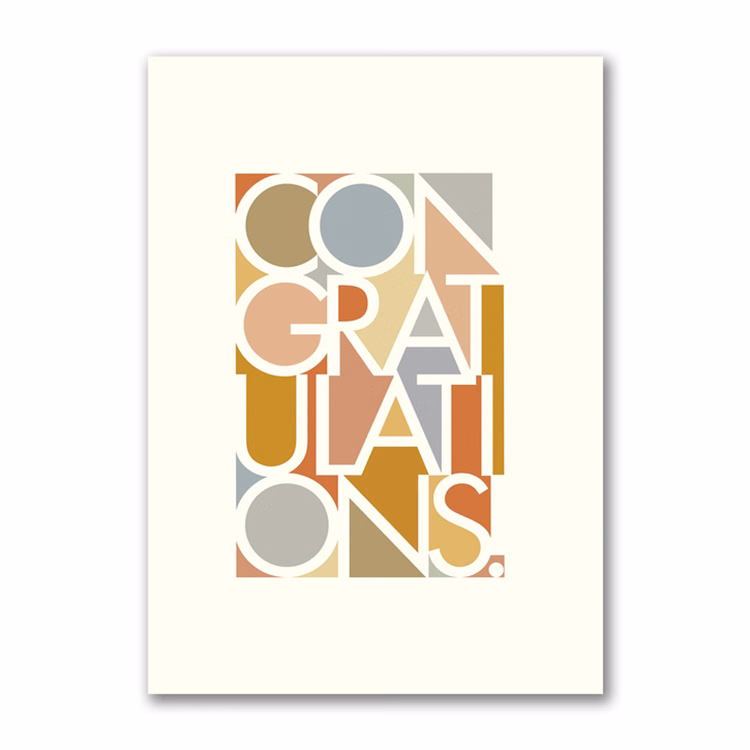 Congratulations Block Card