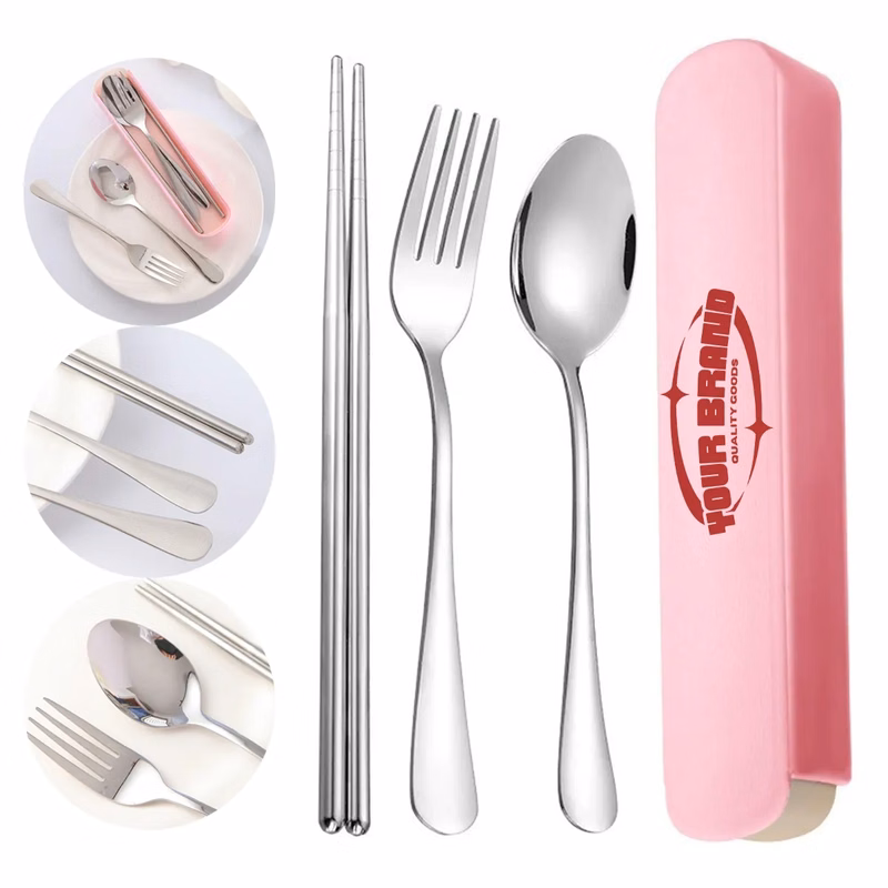 Durable Stainless Steel Chopsticks Spoon Fork Cutlery Box
