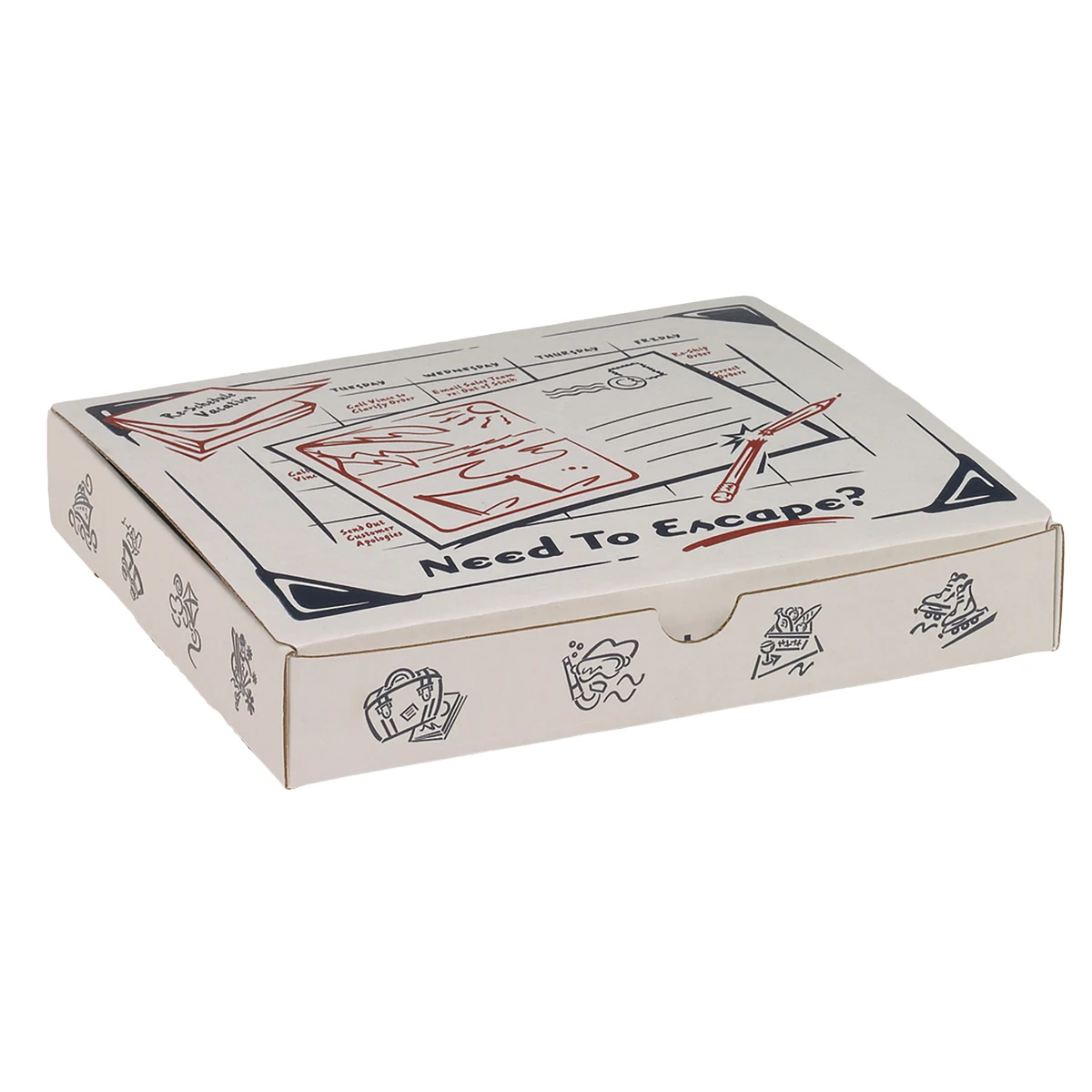 9 1/2" x 8" x 1 1/2" - E-Flute Inside Tuck Box 1