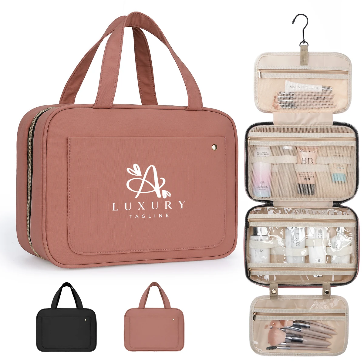 Premium Water-Resistant Nylon Hanging Toiletry Bag 1