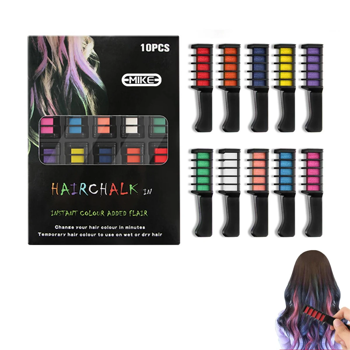 one-time 10-color hair dye stick 1