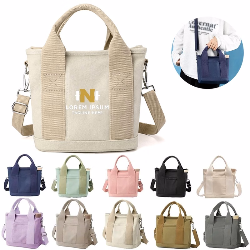 Canvas Crossbody Shoulder Tote Bag