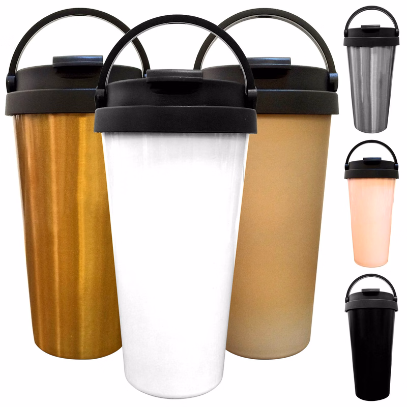 17OZ Stainless Steel Double Wall Vacuum Insulated Travel Coffee Mug with Handle