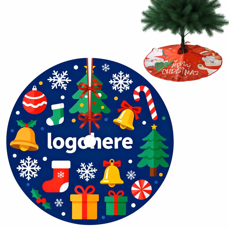 Large 35 inch Holiday Tree Skirt Floor Protector Mat