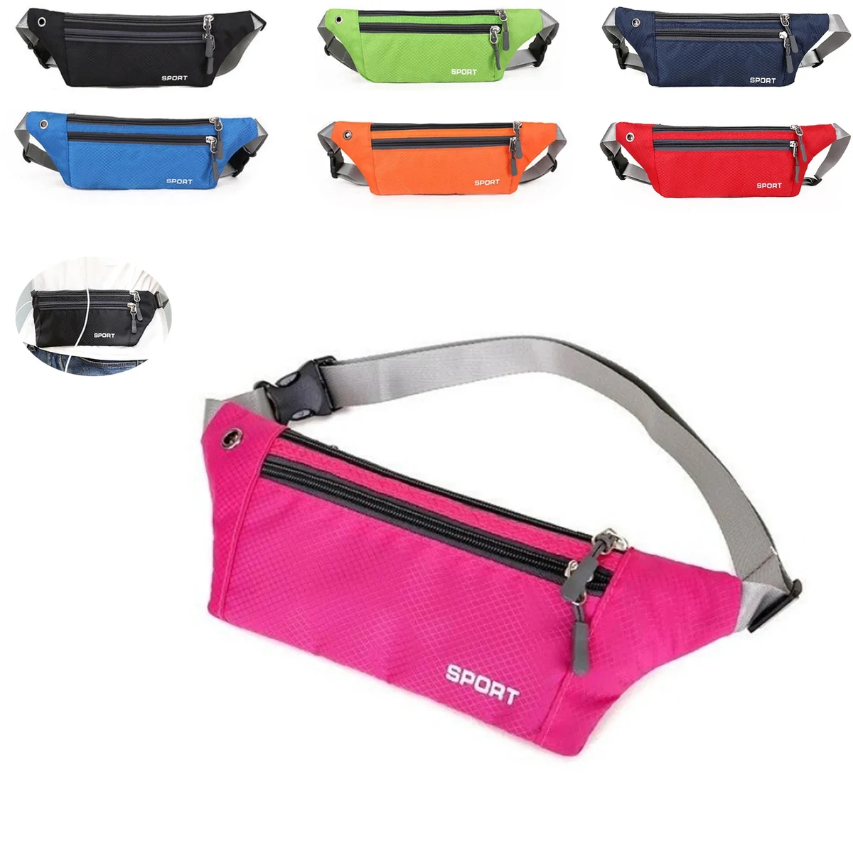Pocket Fanny Pack With Adjustable Waist Belt 1