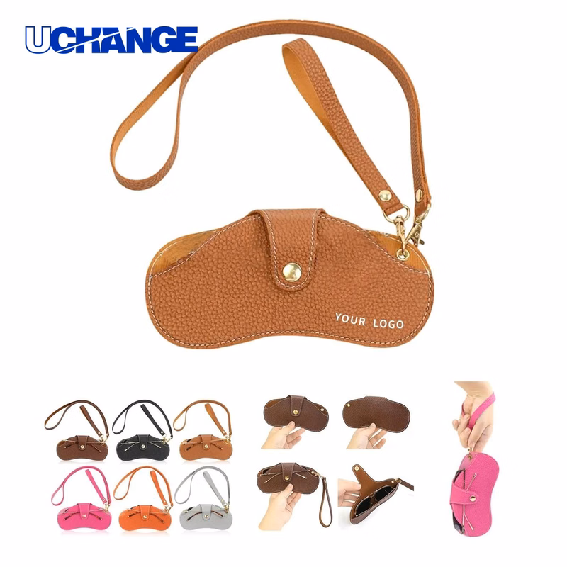 PU Leather Sunglasses Pouch Case Scratch Resistant Design