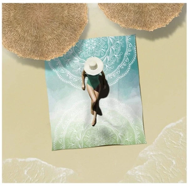 Ultra-thin Folding Pocket Beach Blanket 1