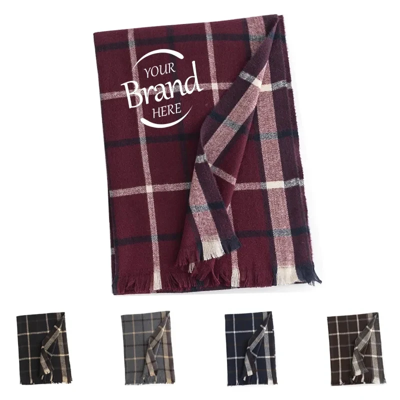 Fashion Cashmere Feel Plaid Scarfs 1