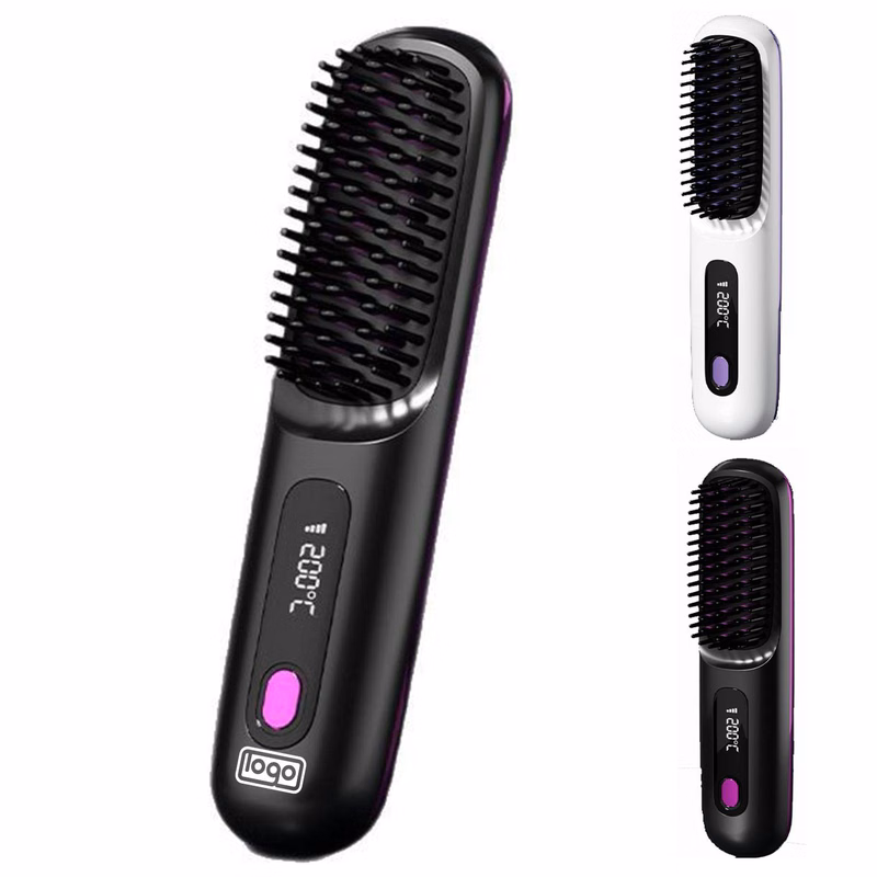 Cordless Portable Hair Straightening Brush