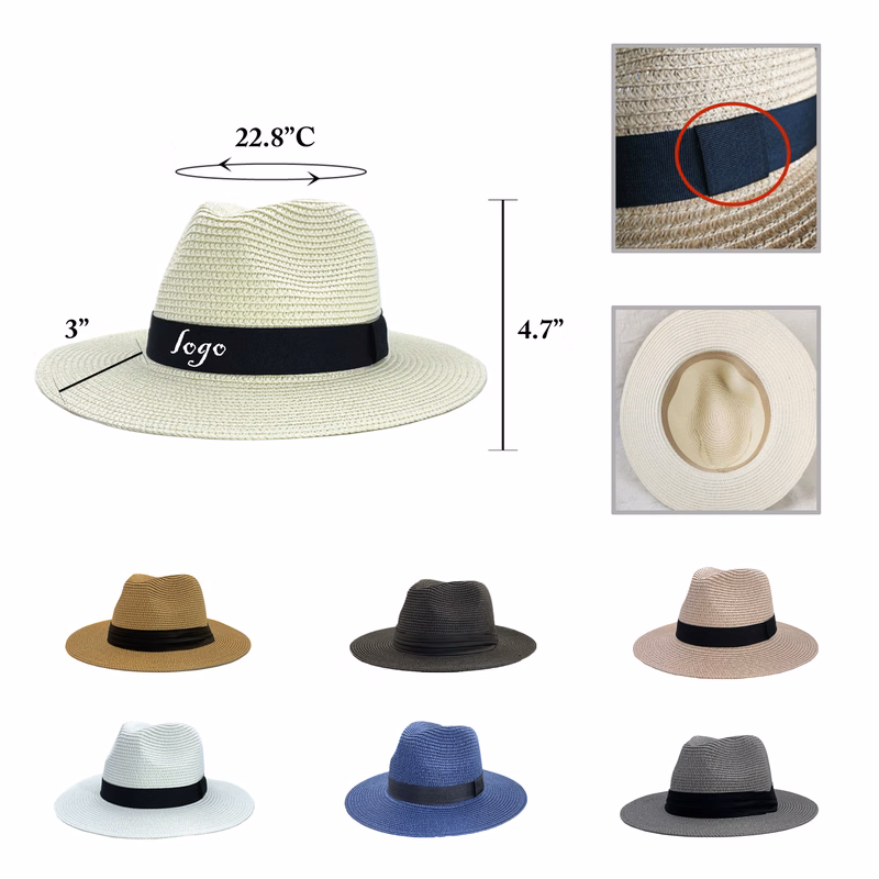 MOQ30 Hawaiian Straw Sun Hat for Beachwear