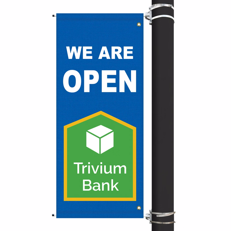 54" x 22" Custom Sunbrella™ Avenue Banner-3 Color Imprint