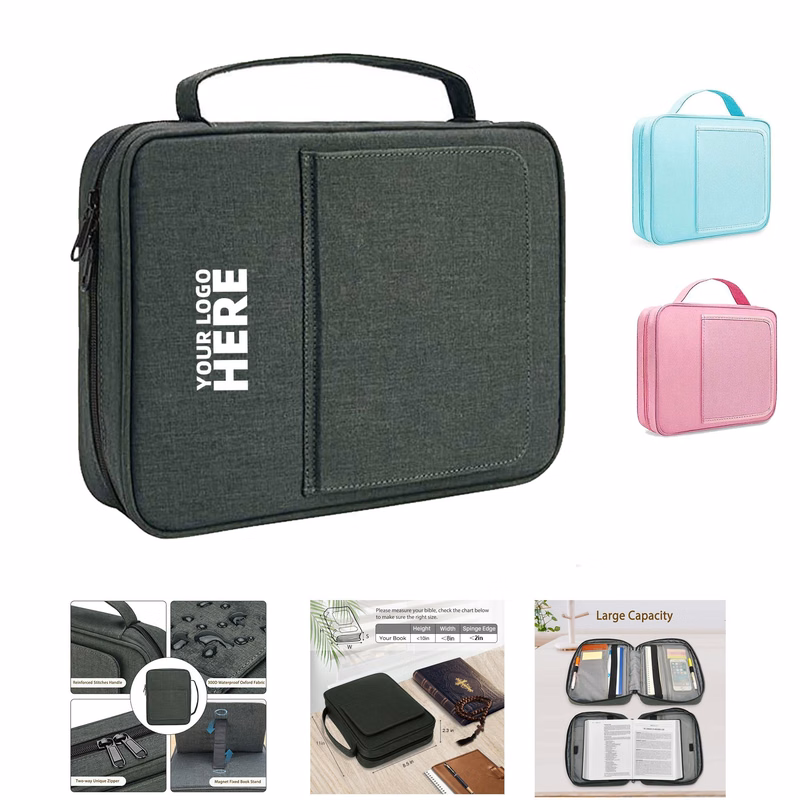 Bible Case Carrying Church Bag with Book Stand
