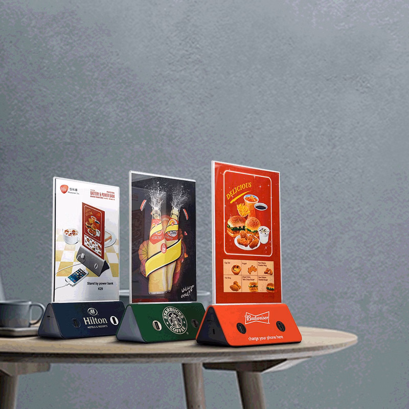 Restaurant Power Bank with Acrylic Menu