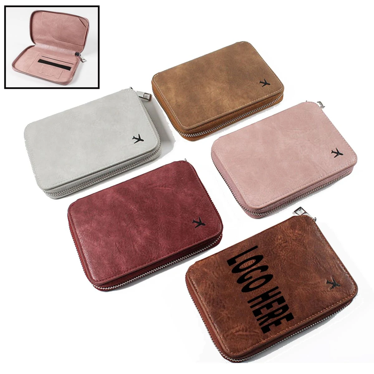 Promotional Eco-Friendly PU Passport Bag For Corporate Gifts With Custom Logo 1