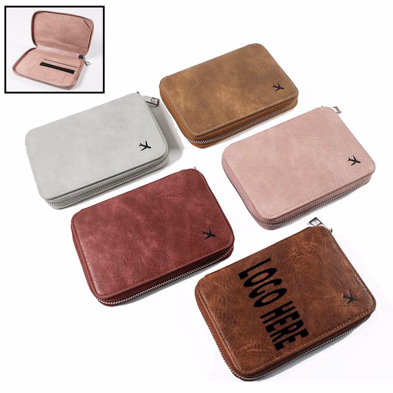 Promotional Eco-Friendly PU Passport Bag For Corporate Gifts With Custom Logo