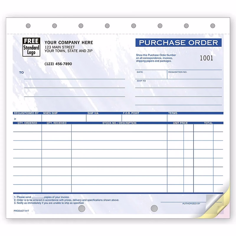 Purchase Orders, Small, Carbonless