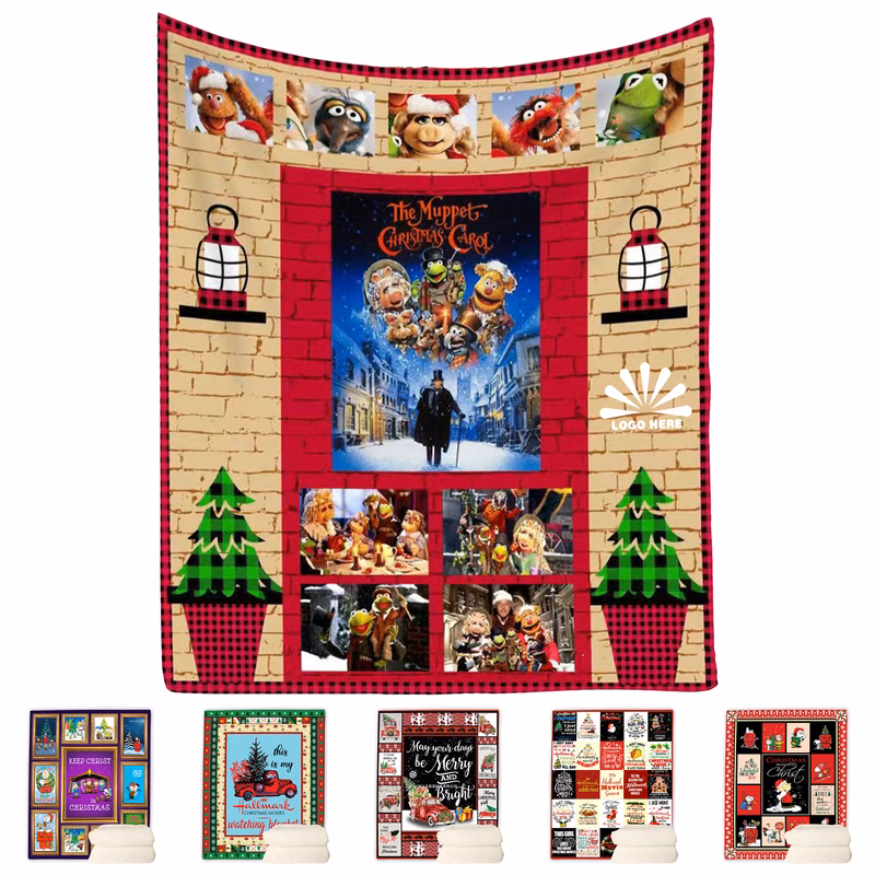 Customizable Holiday Printed Blankets