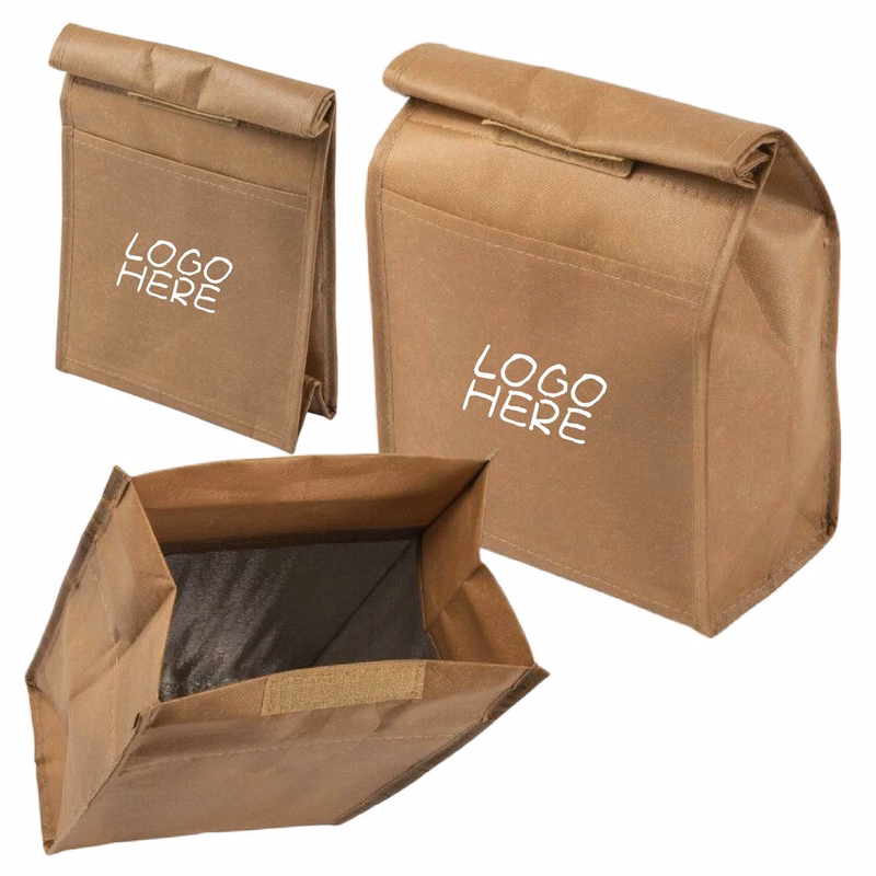 Brown Insulated Lunch Bag