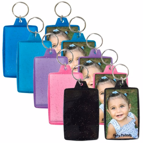 Translucent Sparkle Snap-In Keytag