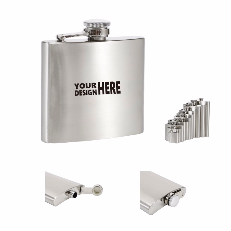 6oz Pocket Whiskey Stainless Steel Hip Liquor Flask