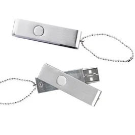 Silver Metal Swivel USB Flash Drive 1