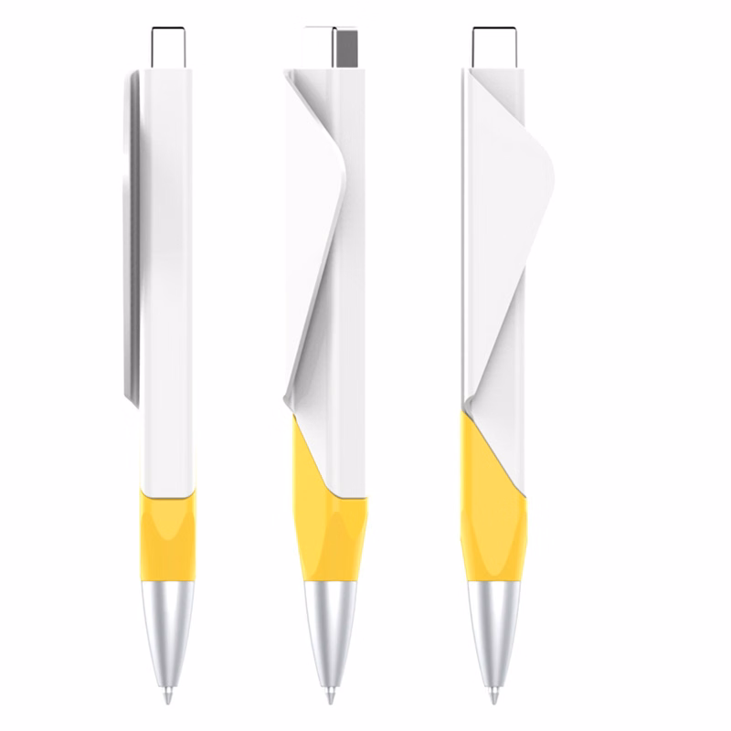 White Retractable Ballpoint Pen