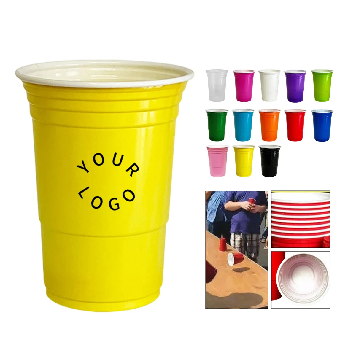 16 Oz Plastic Beer Pong Cup 1