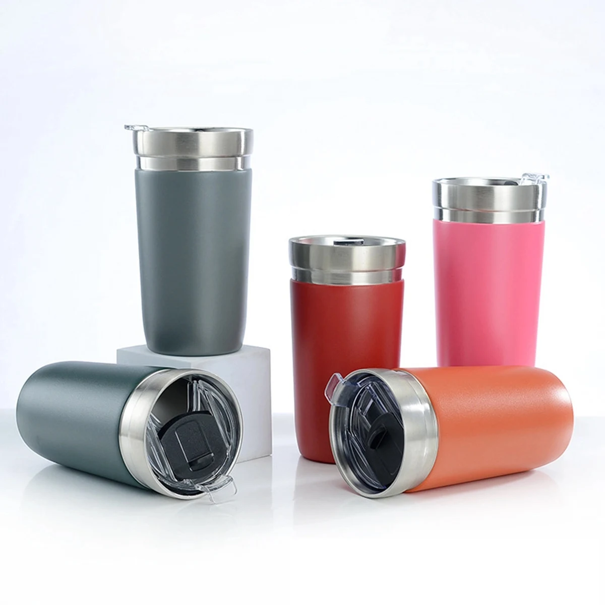 16 Oz. Double Wall Vacuum Stainless Steel Beer Cup 1