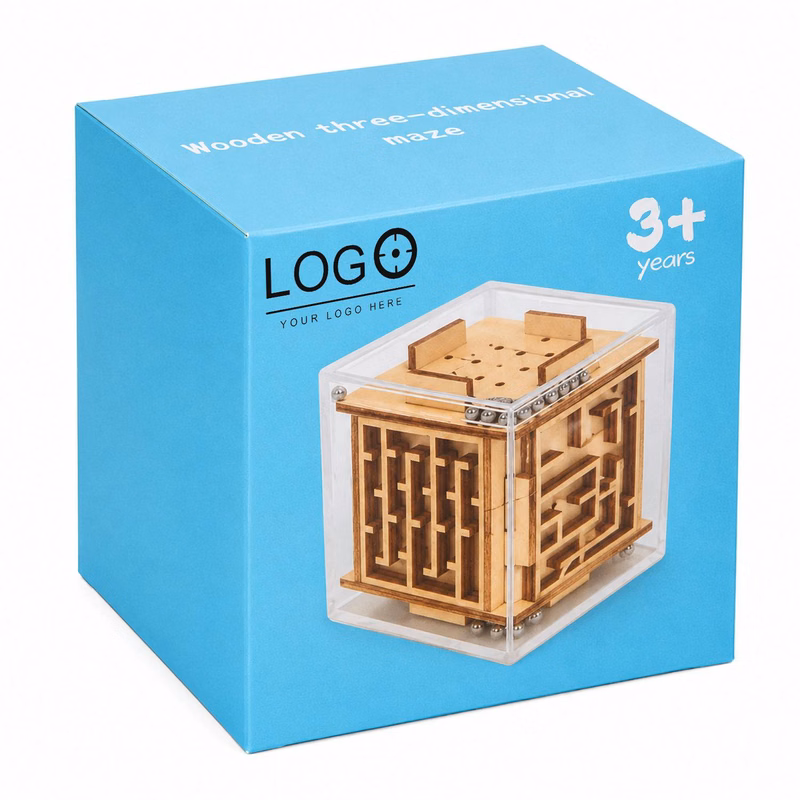 Wooden 3D Maze Puzzle Cube