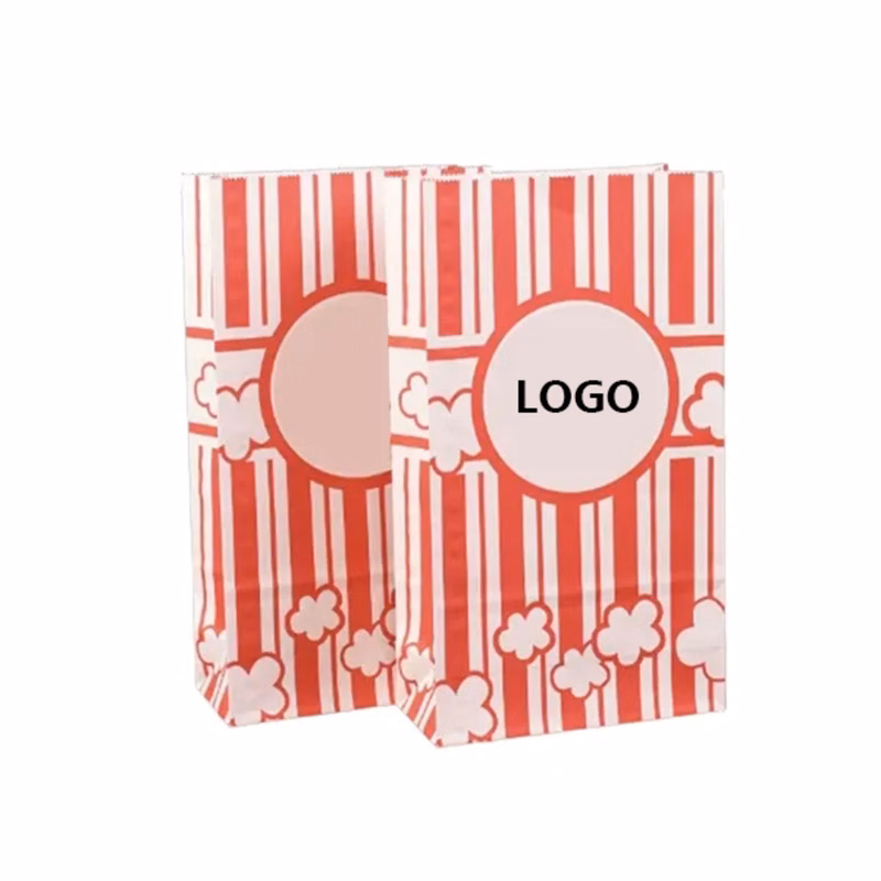 Flat Paper Bottom Popcorn Bags