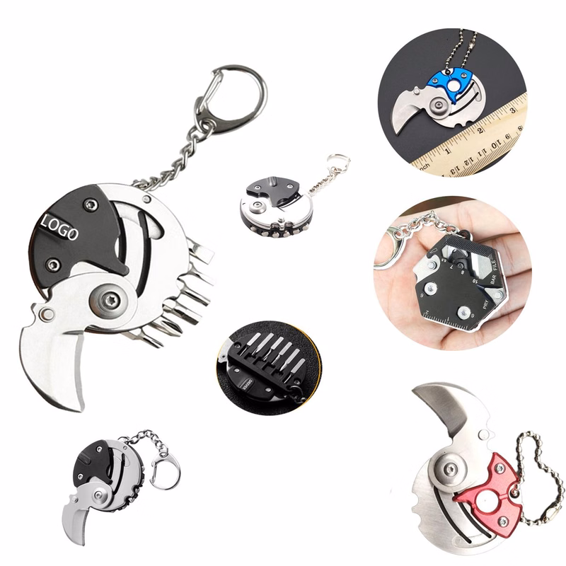 8 In 1 Mini Multifunctional Outdoor Folding Coin Knife